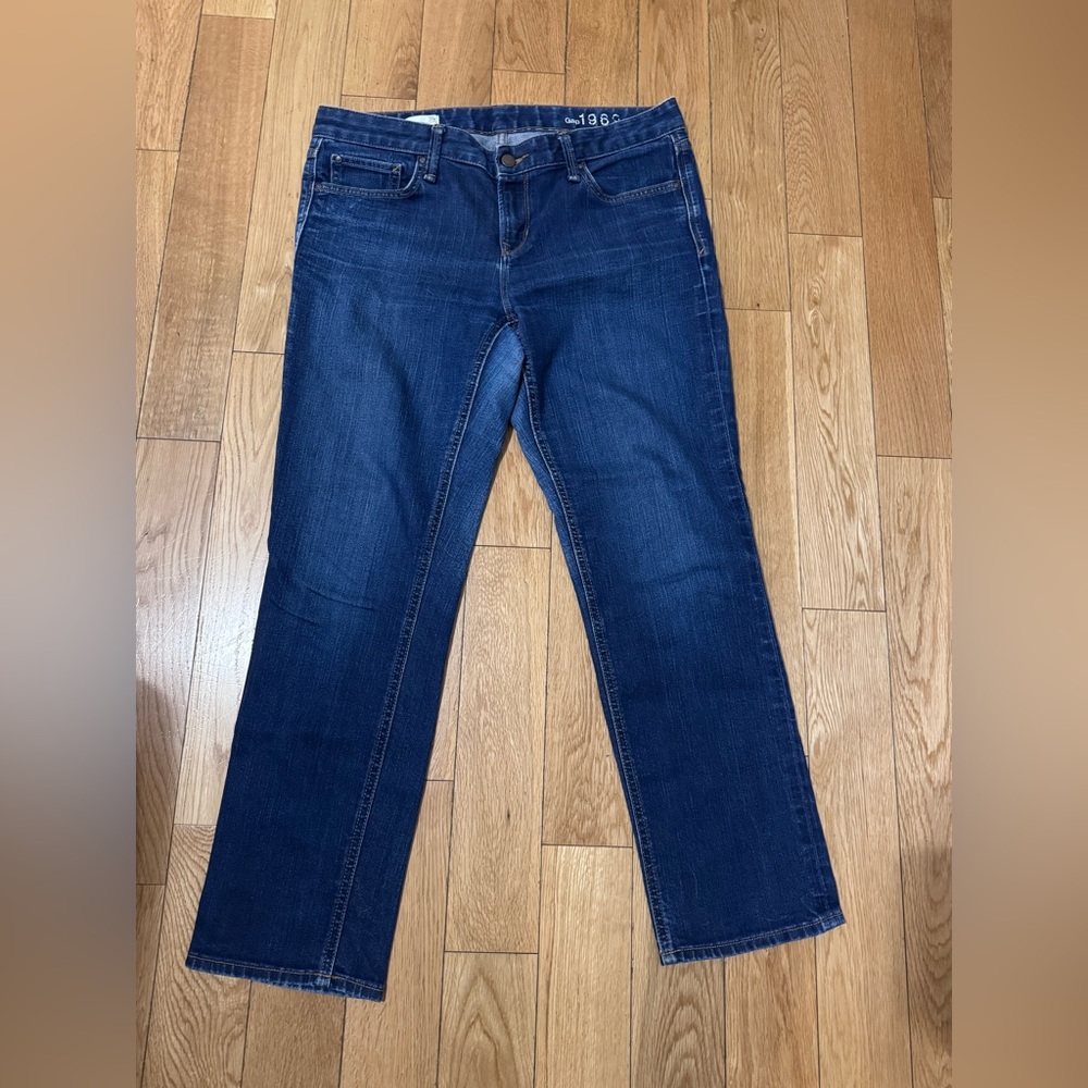 GAP Real Straight Dark Blue Jeans